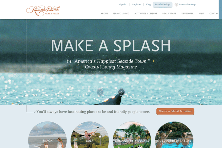 Kiawah Island Real Estate website preview